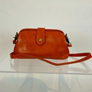 ORANGE CLUTCH CROSSBODY BAG